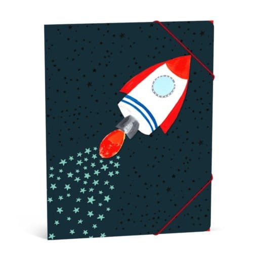 Paper salad - elastomap a4, raket blauw