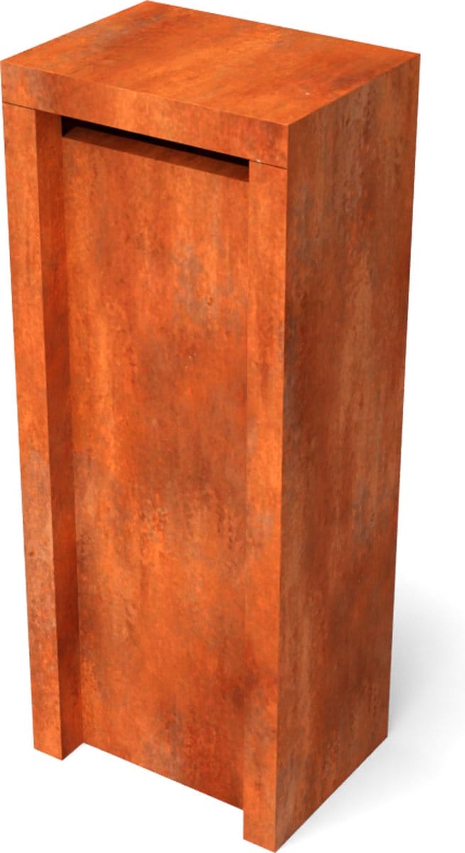 Litrupa pakketbrievenbus cortenstaal 400x300x1000 mm Geroba
