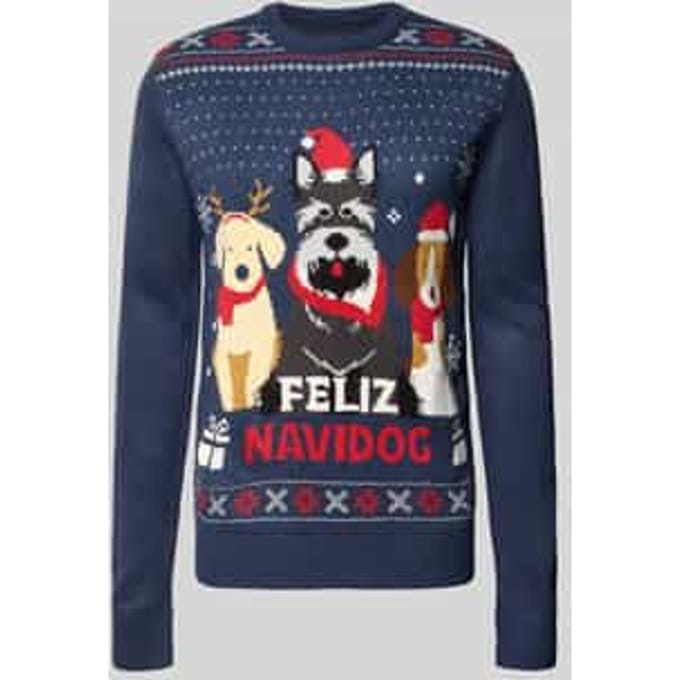Gebreide pullover met ribboorden