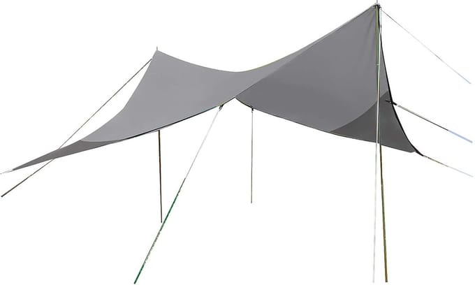 Bo-Camp - Tarp - Travel ruit - 4-Hoekig - 5x5 Meter