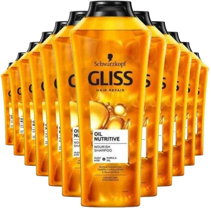Gliss - Shampoo Oil Nutritive - 12 x 400 ml - Voordeelverpakking