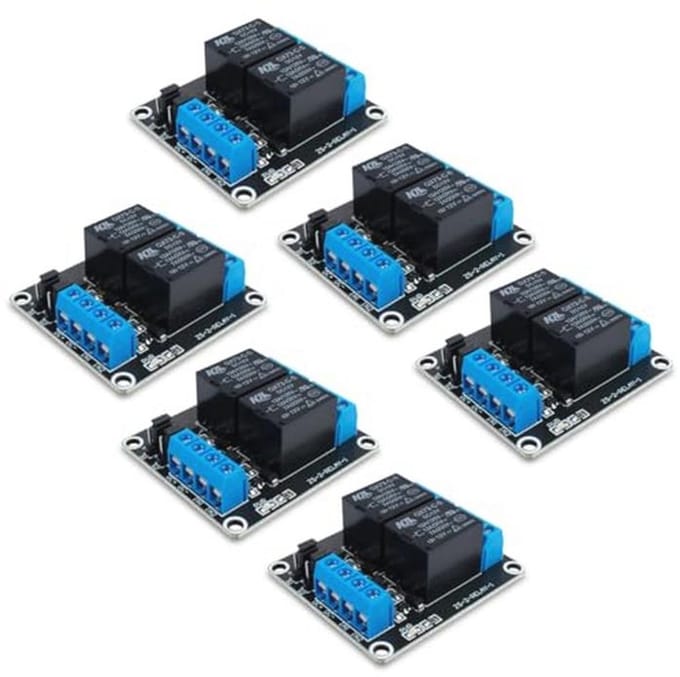 6pcs DC 12V relais module - 2 kanaals relais voor microcontroller projecten