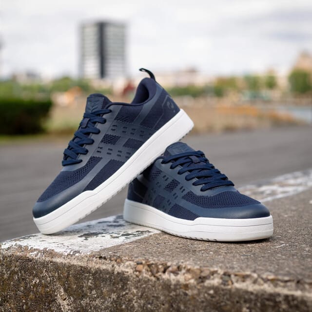 Q1905 Sneaker marken donkerblauw/ wit