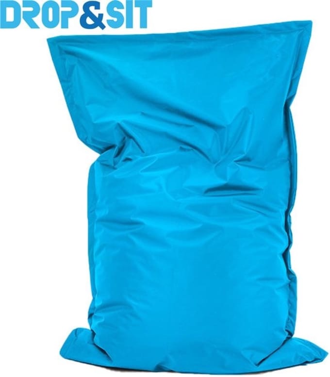 Drop & Sit - Zitzak - Turquoise - 100x150 cm - Voor binnen en buiten