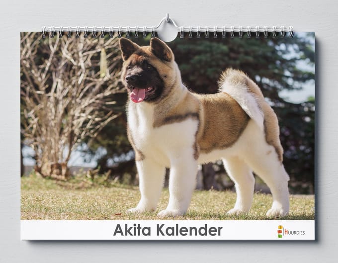 Huurdies - Verjaardagskalender - Akita - A3