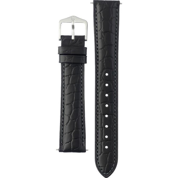 Hirsh Horlogeband -  Aristocrat Zwart - Leer - 18mm