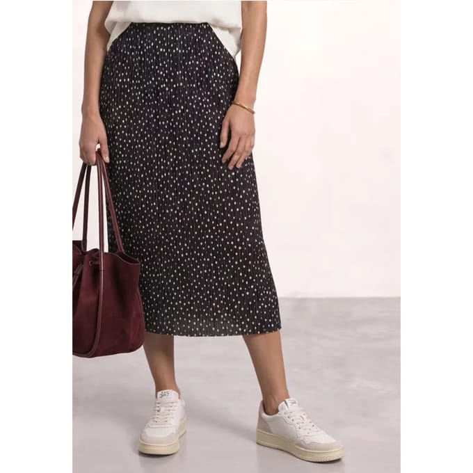Midirok van mesh met plissé-structuur