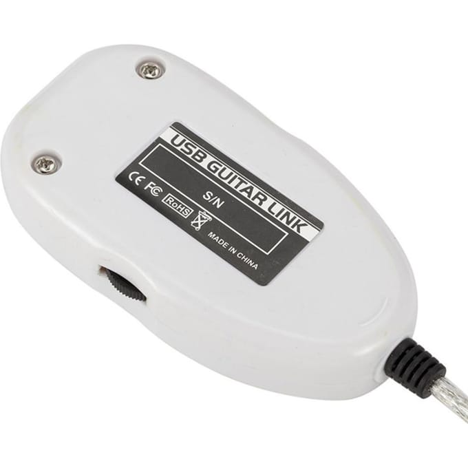 Adaptateur de câble de liaison d'interface guitare vers USB, connecteur Audio, enregistreur pour PC/ordinateur blanc