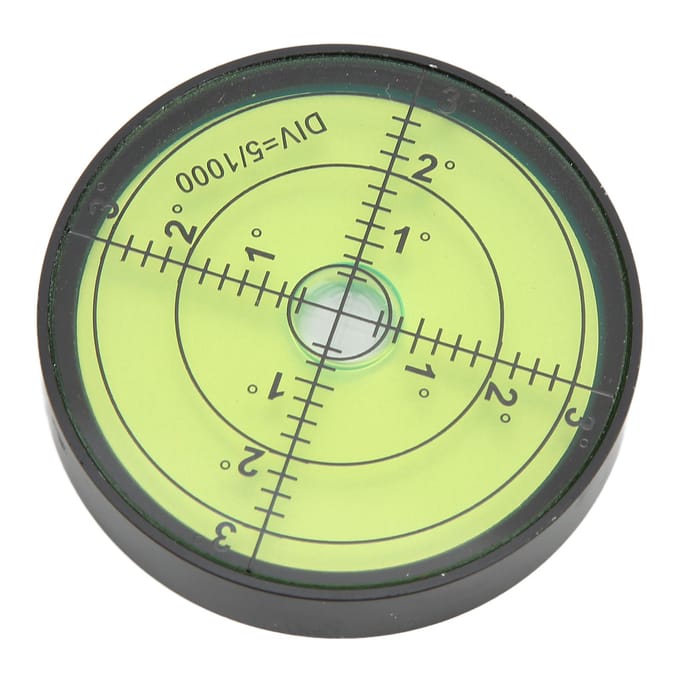 60x12mm Hoge Precisie Waterpas Schokbestendig Duurzaam Metalen Circulair Bellenwaterpas yellow