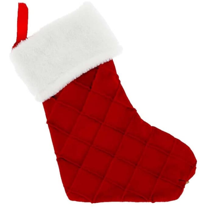 Unique Living - Kerstsok Clover - 42x25cm - Rood