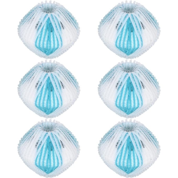 6 stuks Wasmachine Haar Pluis Verwijdering Wasbal Kleding Reinigingsbal Tool BlauwWit white