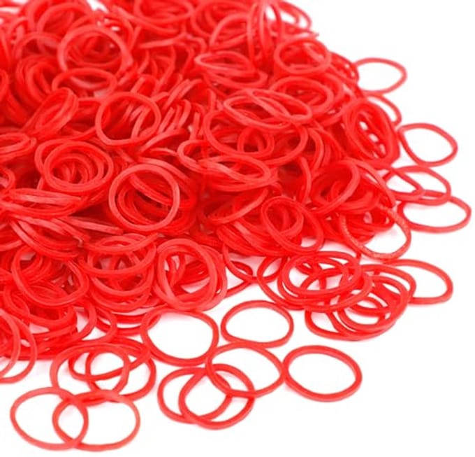 Elastische Rode Rubberen Ringen - 1000 Stuks van 20 mm voor Huishouden en Kantoor