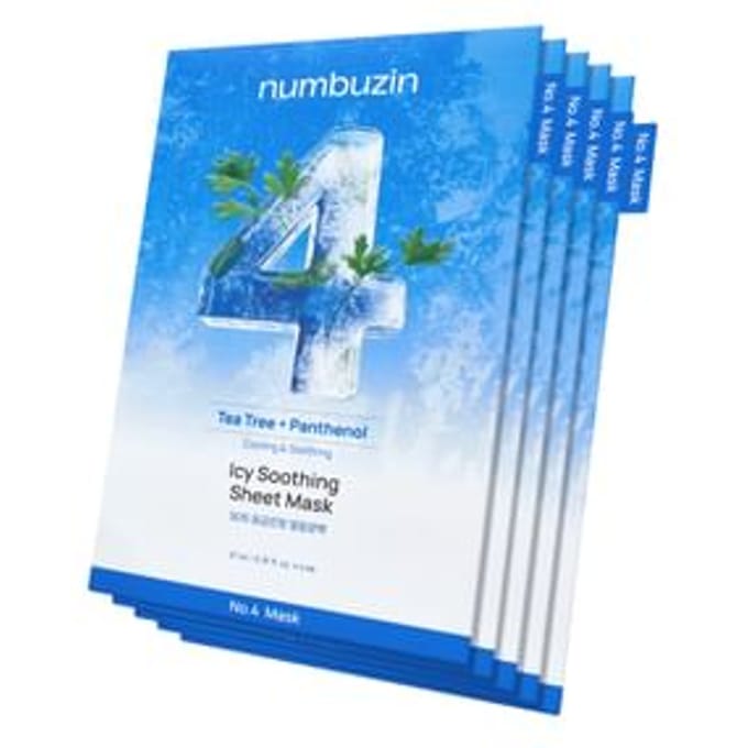 numbuzin - No.4 SOS Icy Soothing Sheet Mask Set 5 sheets 2025 Version - 27ml x 5 sheets