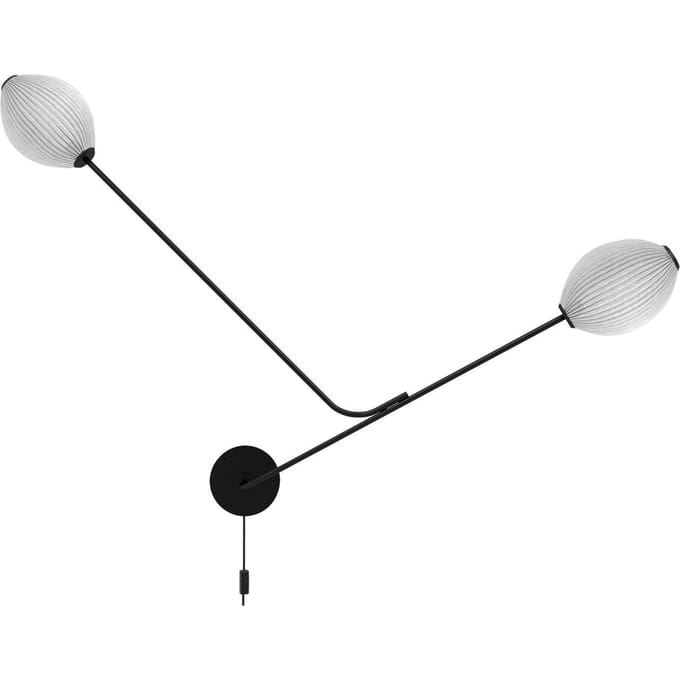 GUBI Satellite Wandlamp, Bekabeld , Crème , Mat