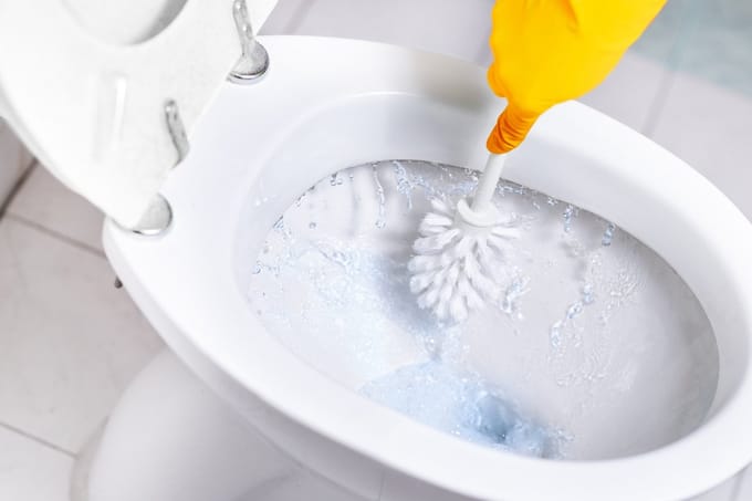 Toiletborstel met randenreiniger 3 stuks