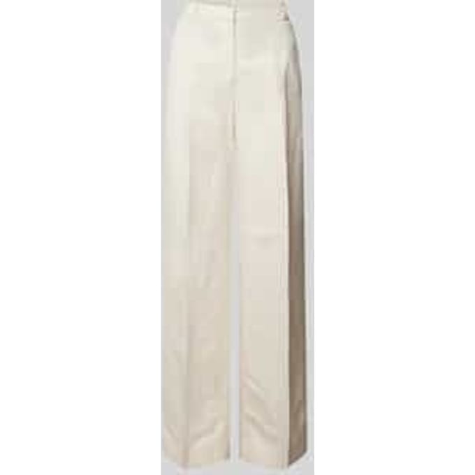 Wide leg stoffen broek met persplooien
