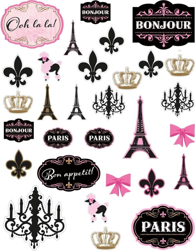 Amscan Cutouts A Day In Paris 30 Stuks