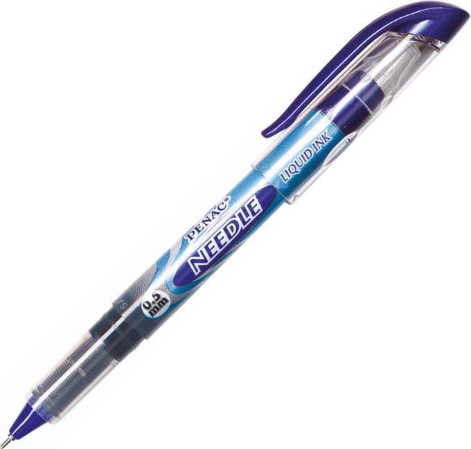 Penac Needle Fineliner- Blauw - 0.5 mm - Vloeibare Ink - Rollerbalpen