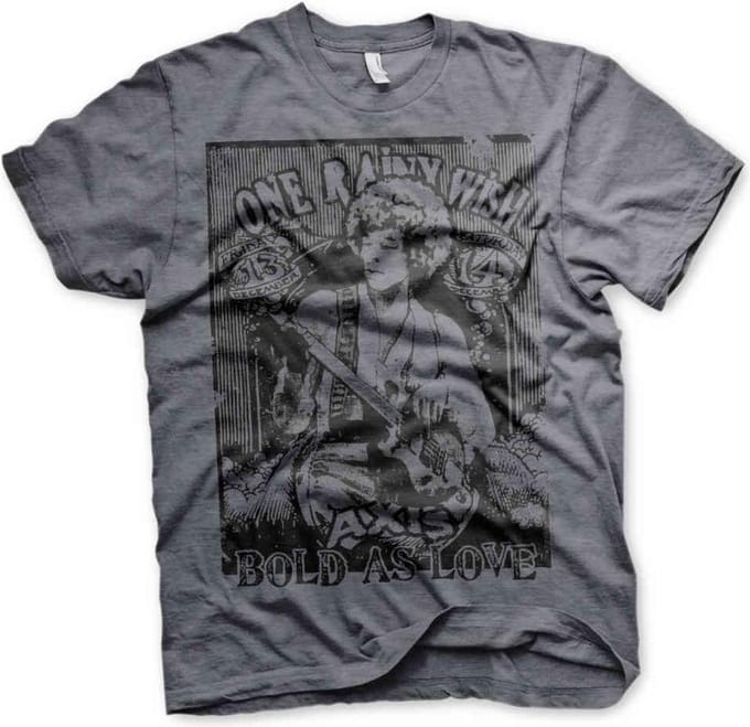 Jimi Hendrix Heren Tshirt -L- Bold As Love Grijs