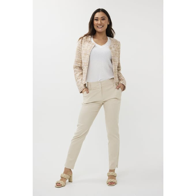 EsQualo Jacket Tweed Sand Taglia: 44 | Blazers Outlet | Donna | Marrone