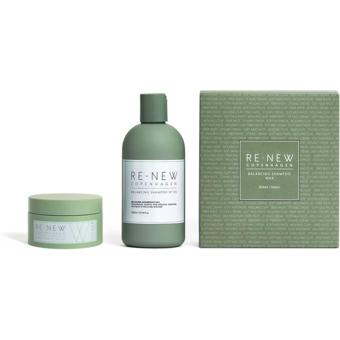 Re-New Copenhagen Fiber Paste Hold Factor 3 &amp; Balancing Shampoo 2 in 1 100 ml + 300 ml
