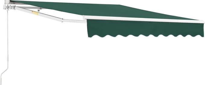 Zonnescherm luifel handbediend met knikarm 250x200 cm donkergroen
