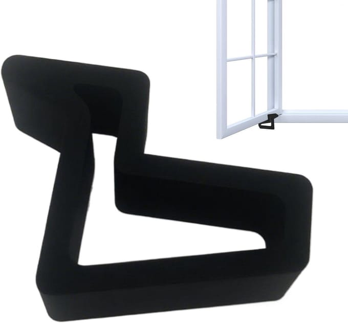 Deurstoppers - Wigbeschermers - Deuren Vastzetten - Stabiel Windbestendig - 8.8 x 8.4 cm - Zwart