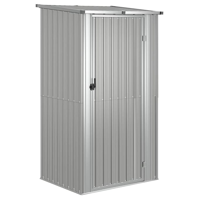 vidaXL - Tuinschuur - 118,5x97x209,5 - cm - gegalvaniseerd - staal - grijs