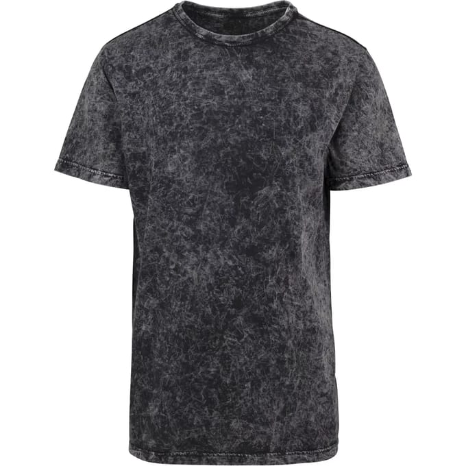 Build your Brand Acid Washed Tee BY070 - Darkgrey White - M
