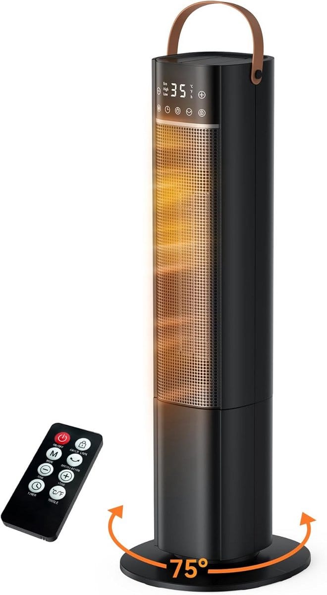 Krachtige Keramische Kachel 2000W met Thermostaat en Timer