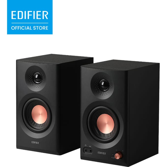 Edifier MR3 Active 2.0 Studio Monitor Speakers Bluetooth 5.4 36W RMS Hi-Res Audio 3.5 Inch Driver Multi-Ingang Black