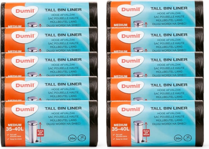 Dumil Vuilniszak Medium - 20 zakken 35-40 Liter - 10 rollen