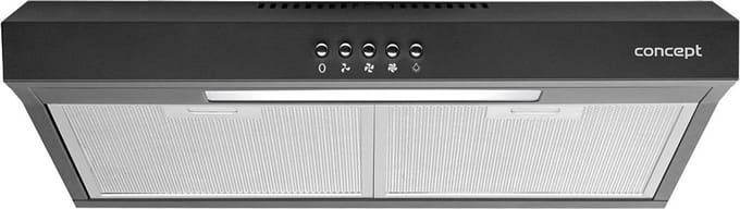 Concept 50cm OPP1250BC zwarte afzuigkap LED verlichting