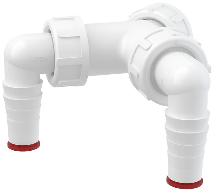 Raccord Lave-linge/Lave-vaisselle, Double, 1  , Pour Tuyau 17-23 Mm