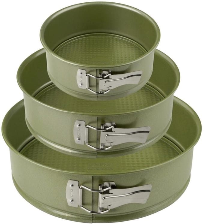 Set van 3 springvormen met scharnier 20 cm 24 cm en 26 cm Zenker Green Vision