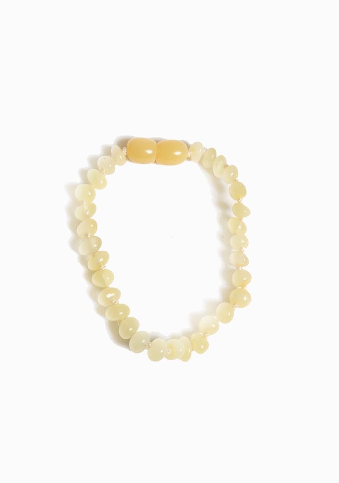 Coni barnsteen armband adult Vanille 18,5 cm