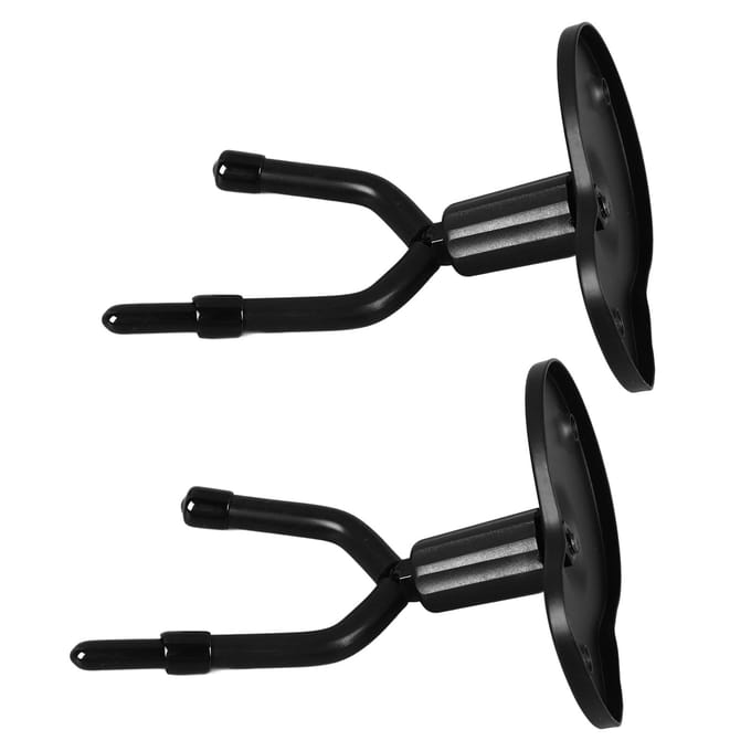 Vioolhanger IJzeren Basis Antislip Rubberen Pad Dubbele Kop Verstelbaar Wandmontage Viool Altviool Haak black