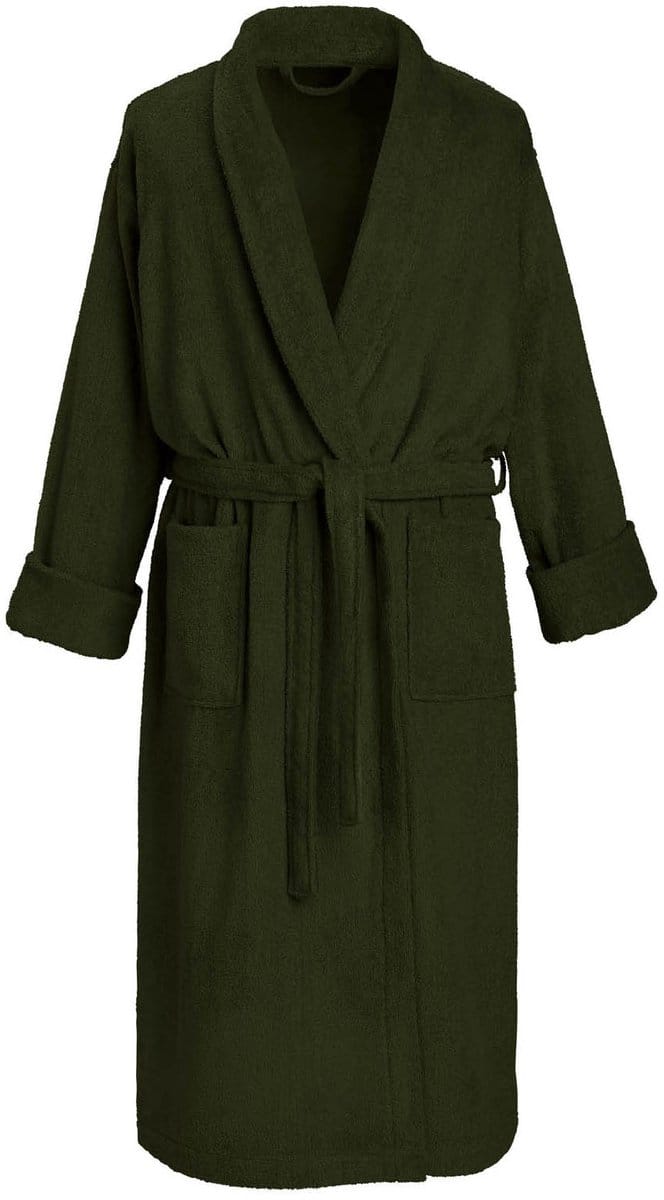 De Witte Lietaer Badjas Etrusk Khaki - M - Unisex - Katoen
