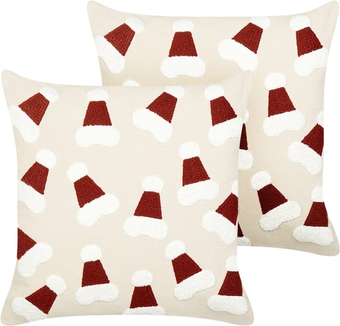 SUGARPLUM - Sierkussen set 2 - Lichtbeige - 45 x 45 cm - Katoen