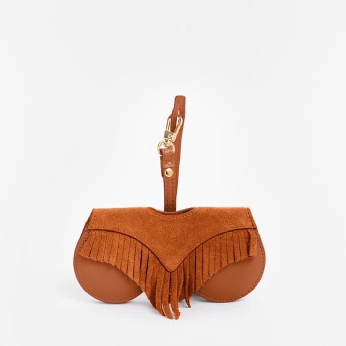 Brillenetui Any Di - SunCover Cognac Fringes
