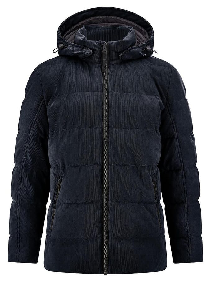 Doorgestikt cordjack Van CALAMAR blauw