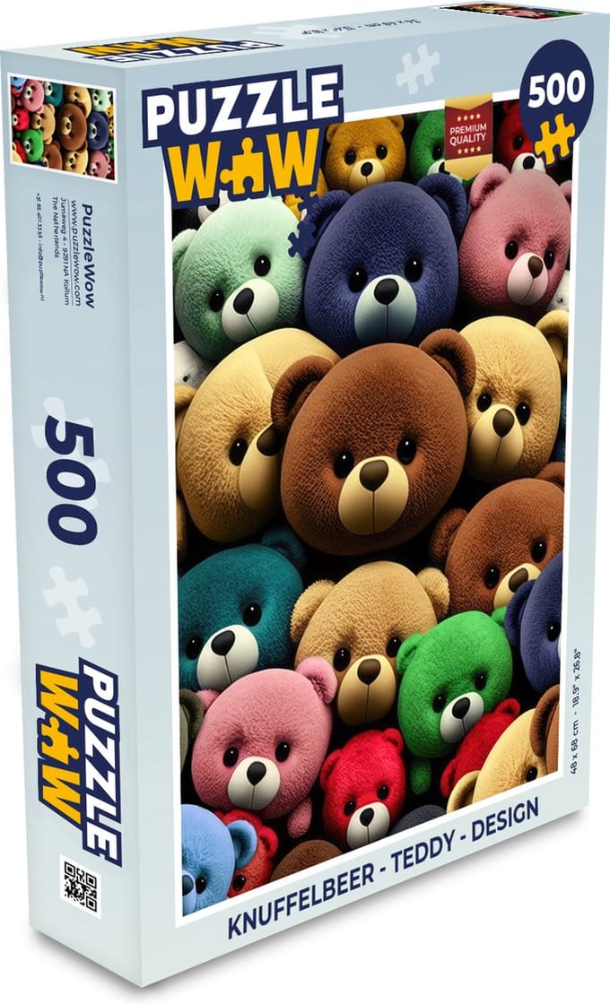 Puzzel Knuffelbeer - Teddy - Design - Kids - Legpuzzel - Puzzel 500 stukjes
