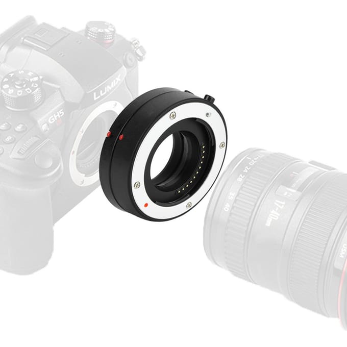 Aluminiumlegering Autofocus Lens Mount Adapter 10mm-16mm voor Panasonic Olympus M43 Camera black