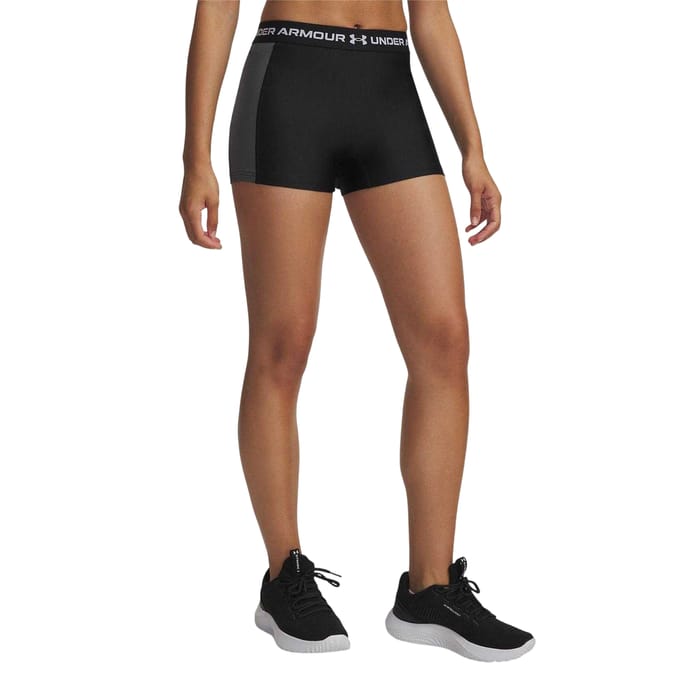 Under Armour Dames Geribbelde Compressie Shorts (Zwart)