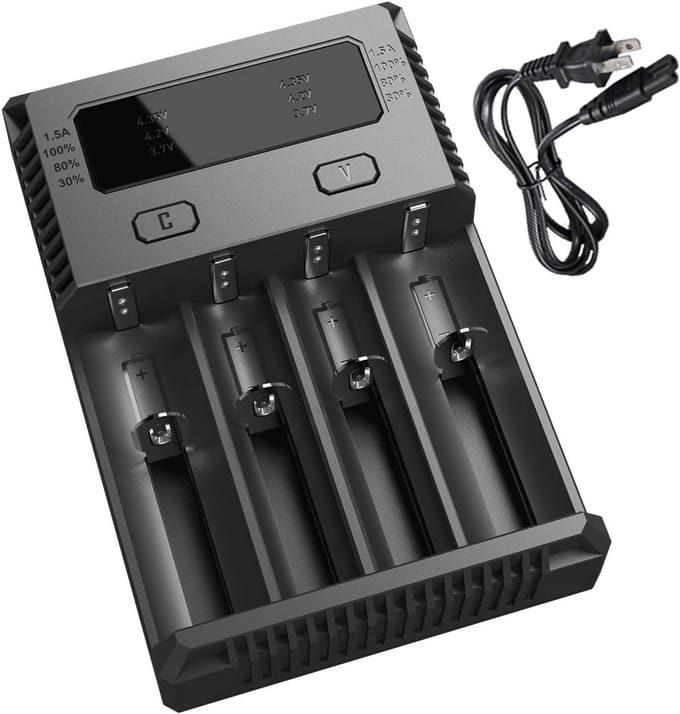 NiteCore NCI4 Intelligente 4-batterij laadstation
