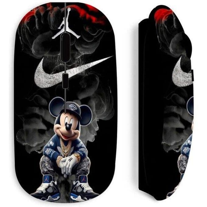 Draadloze muis - MANIACASE - Mickey Jordan - Zwart - Optisch - 70 g