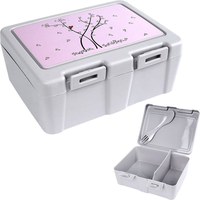 Lunchbox met Bestek HART 1 l - Bento Box - Broodtrommel