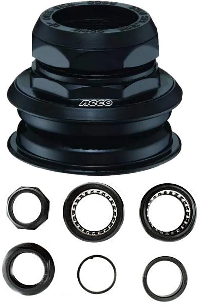 Neco H128 - Halfgeïntegreerde Headset - Zwart - Gekartelde Buis 28,6mm - Staal