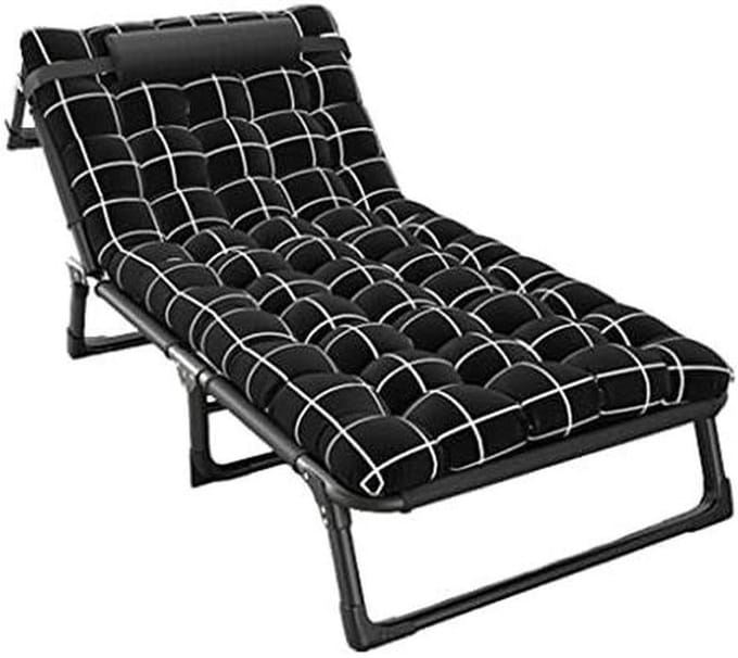 Campingbedje met matras - Opvouwbaar bed - Buiten loungen - Verstelbare rugleuning - 75 inch - Niet gespecificeerd