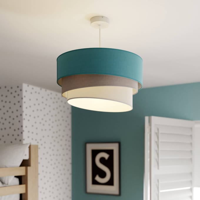 Duolla Hanglamp Pastel Trio turquoise/grijs/lichtgrijs